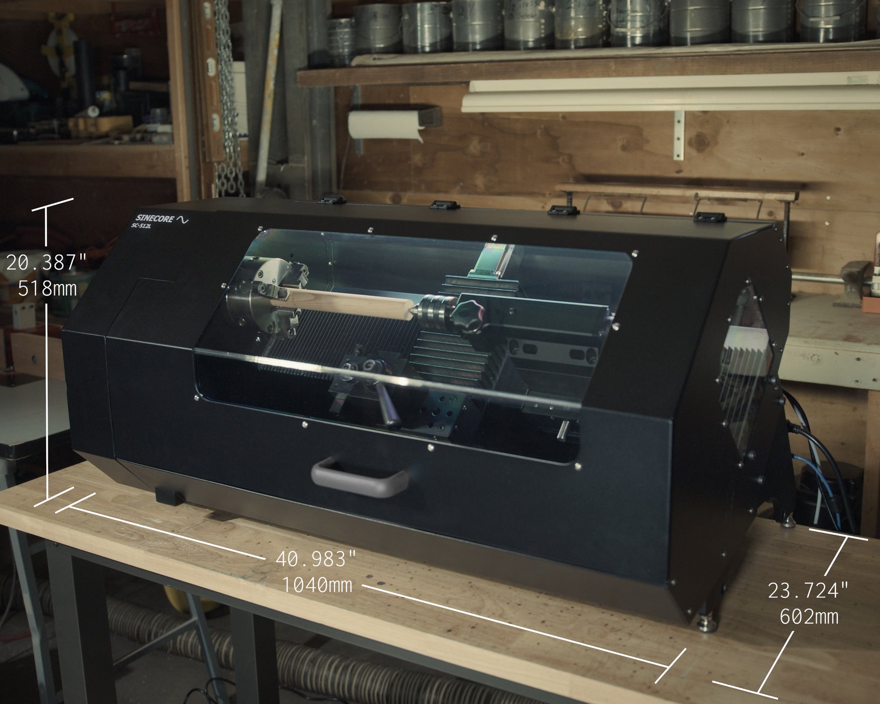 SineCore SC-512L desktop CNC lathe